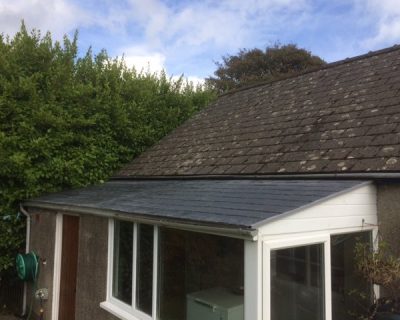 Conservatory Roof With New Grp Slate Tile Roof