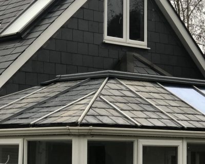 Conservatory With Fibreglass Slate Tile Roof